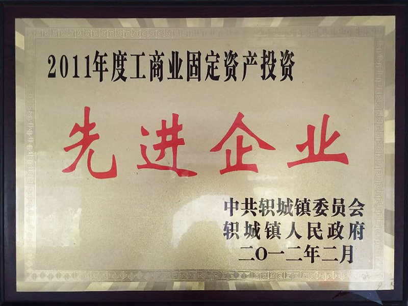 2011 Advanced Enterprise in Industrial and Commercial Fixed Assets Investment